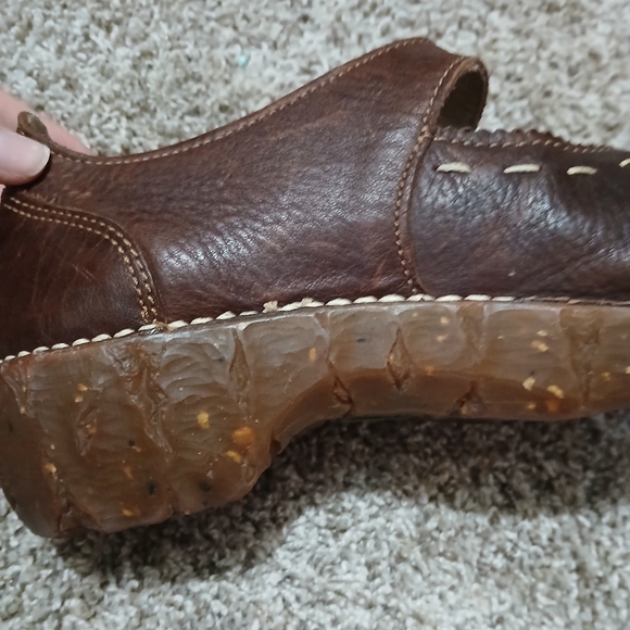 EL natura lista Brown Leather Dress Shoes with Decorative Strap - Picture 6 of 6